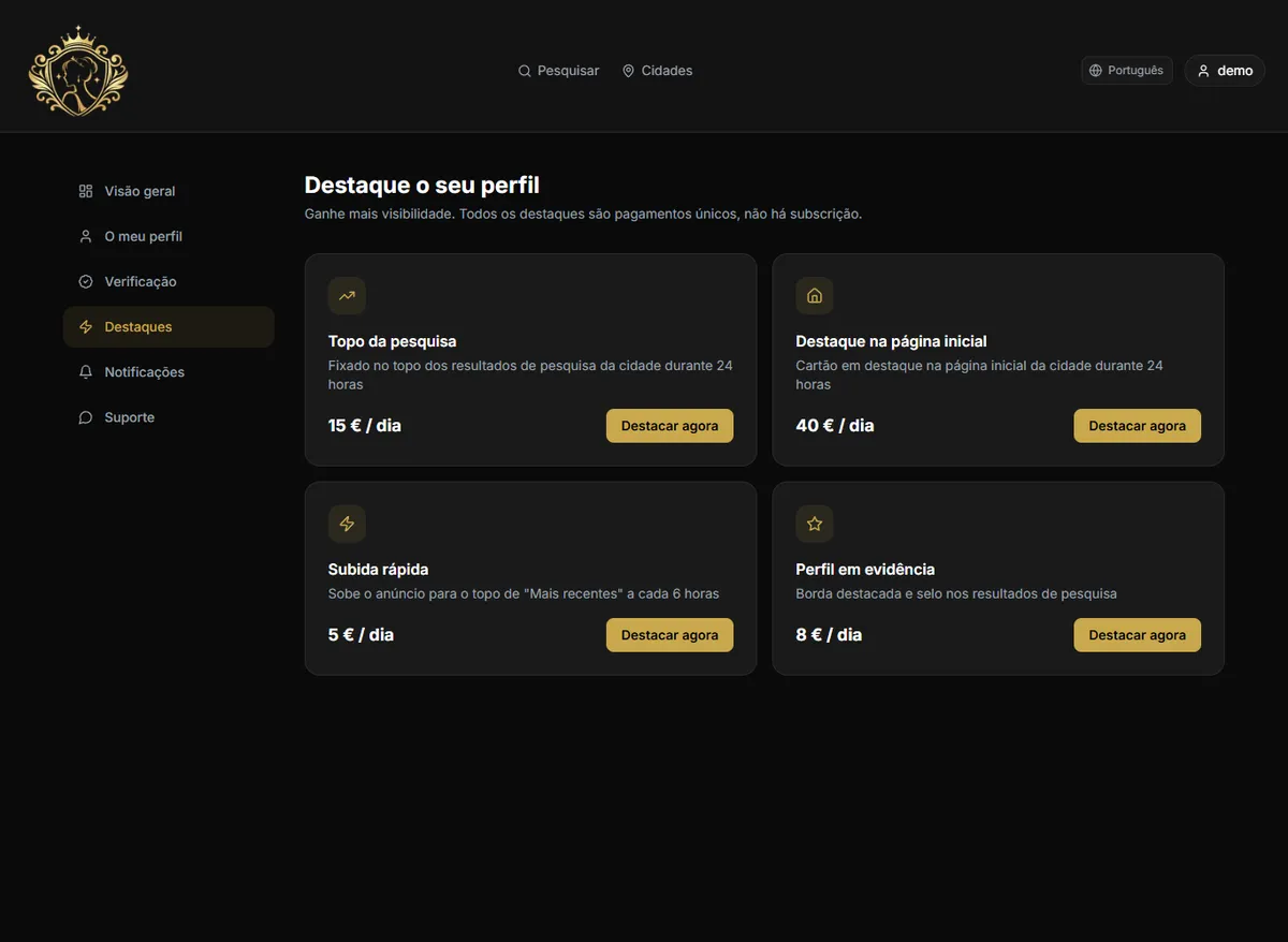 Promova o seu perfil