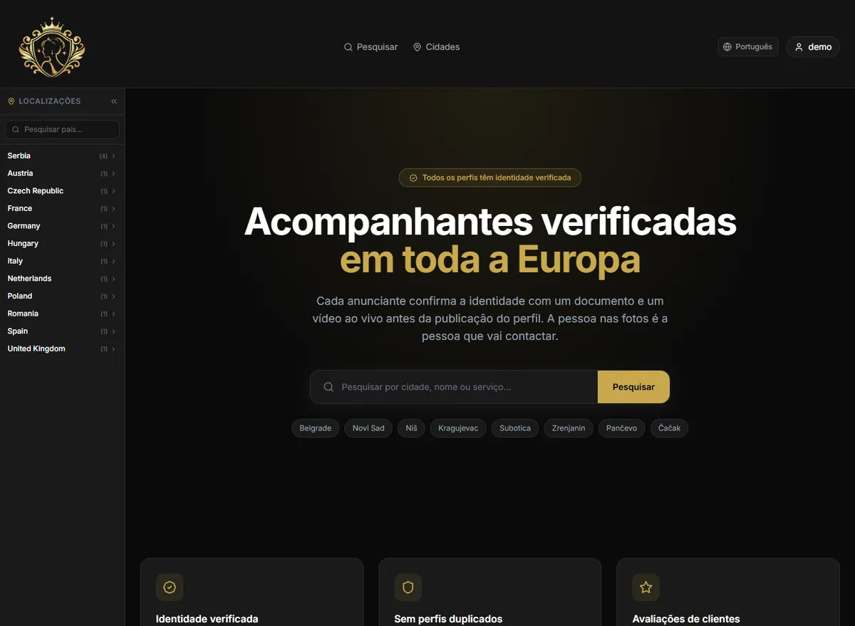 Escolha o seu idioma