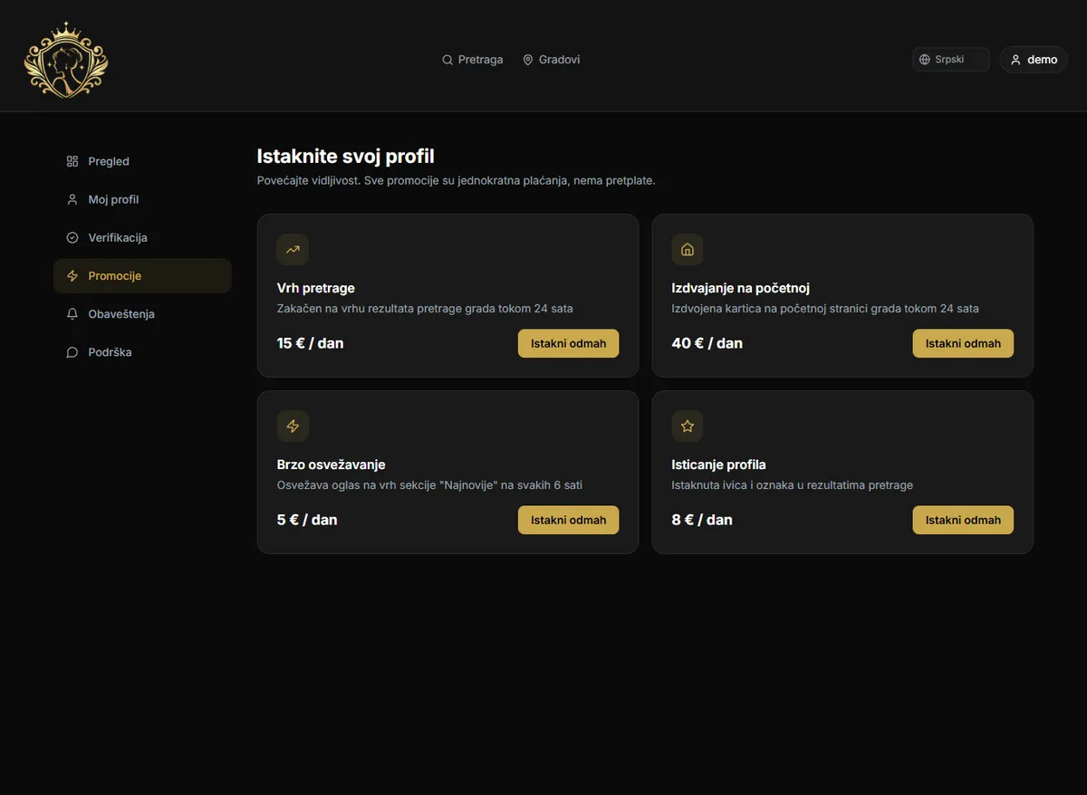 Promovišite profil