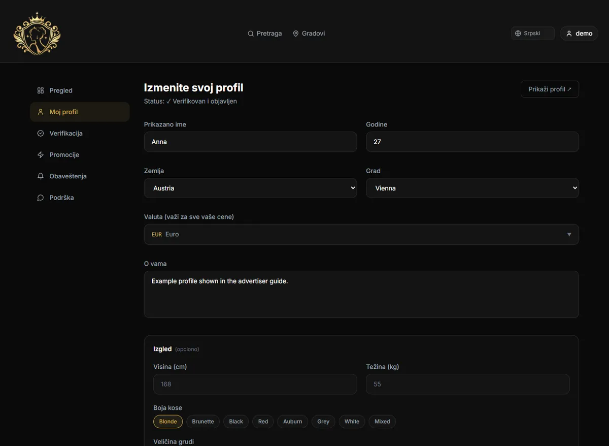 Napravite profil